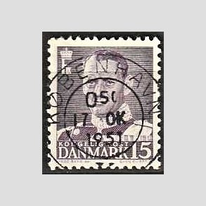 FRIMRKER DANMARK | 1950 - AFA 319 - Fr. IX 15 re grviolet - Lux Stemplet 