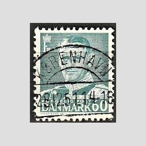 FRIMRKER DANMARK | 1948-50 - AFA 313 - Fr. IX 60 re blgrn - Lux Stemplet