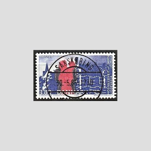 FRIMRKER DANMARK | 1986 - AFA 860 - Venskabsbyer - 3,80 Kr. rd/bl - Pragt Stemplet