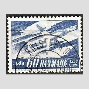 FRIM�RKER DANMARK | 1961 - AFA 391 - SAS 10 �rs jubil�um - 60 �re bl� - Lux Stemplet