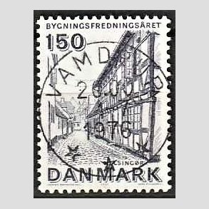 FRIM�RKER DANMARK | 1975 - AFA 593 - Bygningsfredning - 150 �re bl�gr� - Pragt Stemplet Vamdrup
