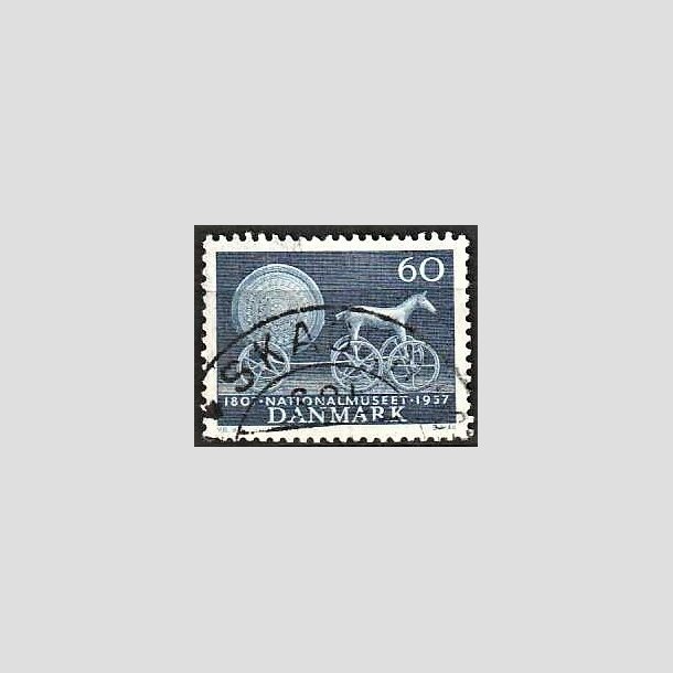 FRIMRKER DANMARK | 1957 - AFA 371 - Nationalmuseets 150 r - 60 re bl - Pragt Stemplet