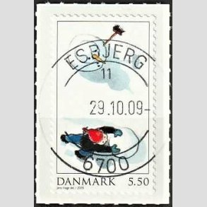 FRIM�RKER DANMARK | 2009 - AFA 1595 - Leg i sneen - 5,50 Kr. flerfarvet - Lux Stemplet Esbjerg