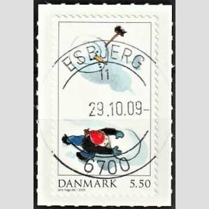 FRIM�RKER DANMARK | 2009 - AFA 1595 - Leg i sneen - 5,50 Kr. flerfarvet - Lux Stemplet