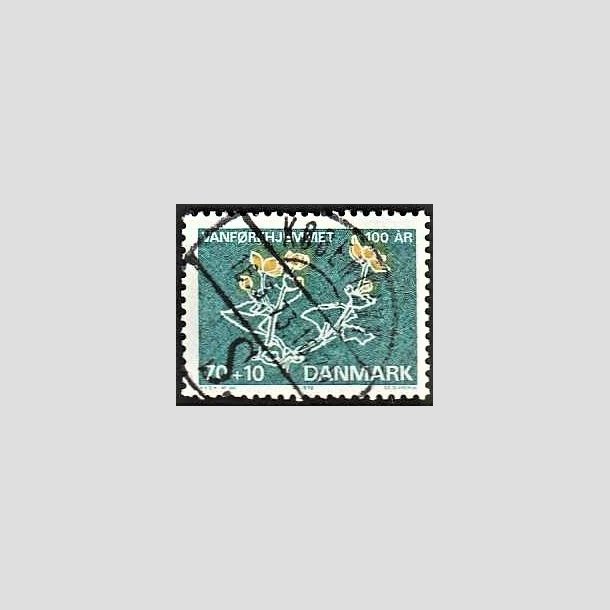 FRIMRKER DANMARK | 1972 - AFA 531 - Vanfrehjemmet 100 r - 70 + 10 re grn/gul - Lux Stemplet