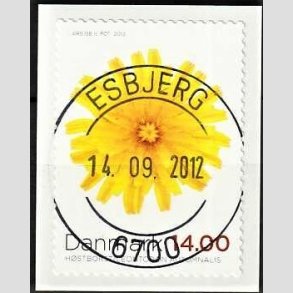 FRIM�RKER DANMARK | 2012 - AFA 1717 - Efter�rsblomster - 14,00 Kr. flerfarvet - Pragt Stemplet Esbjerg