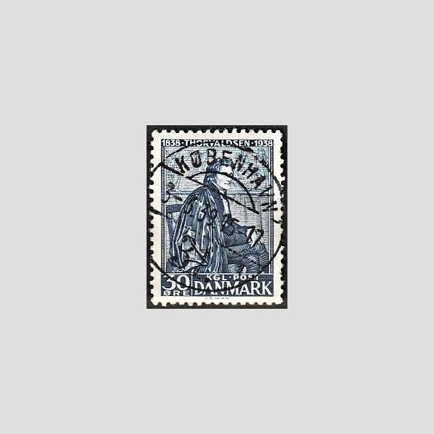 FRIMRKER DANMARK | 1938 - AFA 251 - Thorvaldsen 30 re bl - Lux Stemplet