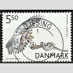 FRIM�RKER DANMARK | 2004 - AFA 1410 - Rovfugle i Danmark - 5,50 Kr. Spurveh�g - Pragt Stemplet