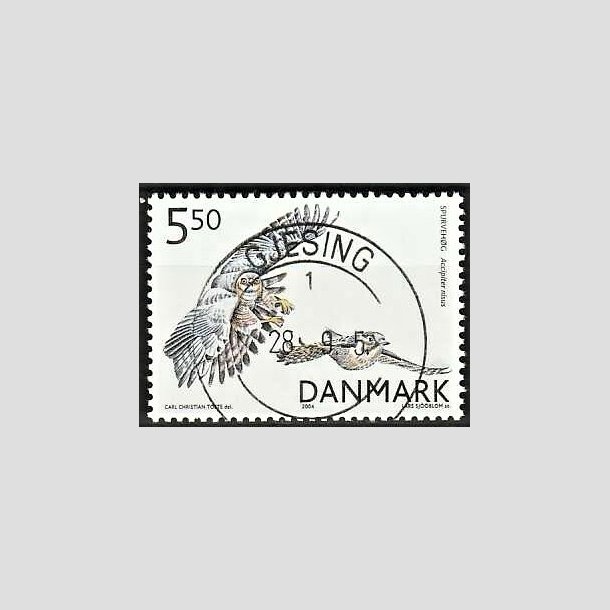 FRIMRKER DANMARK | 2004 - AFA 1410 - Rovfugle i Danmark - 5,50 Kr. Spurvehg - Pragt Stemplet