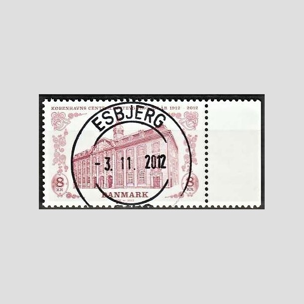 FRIMRKER DANMARK | 2012 - AFA 1719A - Centralpostbygningen - 8,00 Kr. flerfarvet - Pragt Stemplet