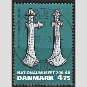 FRIM�RKER DANMARK | 2007 - AFA 1501- Nationalmuseet 200 �r. - 4,75 Kr. flerfarvet - Pragt Stemplet
