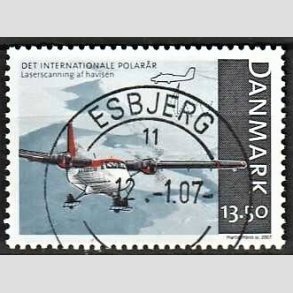 FRIM�RKER DANMARK | 2007 - AFA 1498 - Internationalt polar�r - 13,50 Kr. flerfarvet - Pragt Stemplet