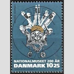 FRIM�RKER DANMARK | 2007 - AFA 1504 - Nationalmuseet 200 �r. - 10,25 Kr. flerfarvet - Pragt Stemplet Esbjerg