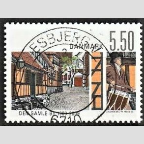 FRIM�RKER DANMARK | 2009 - AFA 1563 - Den gamle by - 5,50 Kr. flerfarvet - Pragt Stemplet
