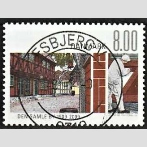 FRIM�RKER DANMARK | 2009 - AFA 1565 - Den gamle by - 8,00 Kr. flerfarvet - Pragt Stemplet Esbjerg