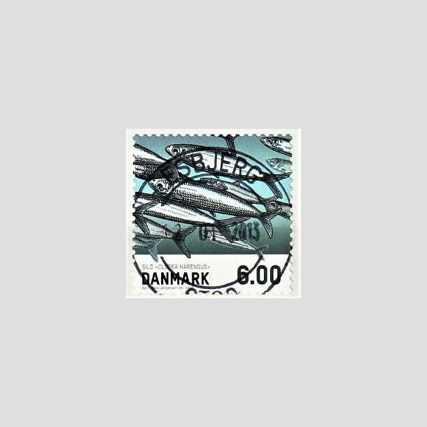 FRIMRKER DANMARK | 2013 - AFA 1726 - Fisk - 6,00 Kr. sild - Pragt Stemplet