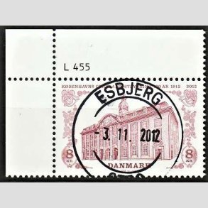 FRIM�RKER DANMARK | 2012 - AFA 1719A - Centralpostbygningen - 8,00 Kr. flerfarvet - Pragt Stemplet Esbjerg