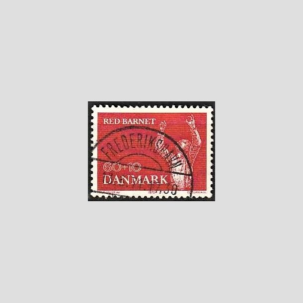 FRIMRKER DANMARK | 1970 - AFA 495 - Red Barnet 25 r - 60 + 10 re rd - Lux Stemplet Frederikshavn