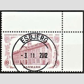FRIM�RKER DANMARK | 2012 - AFA 1719A - Centralpostbygningen - 8,00 Kr. flerfarvet - Pragt Stemplet