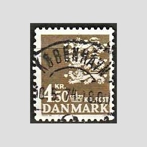 FRIMRKER DANMARK | 1972 - AFA 530 - Rigsvben 4,50 Kr. olivenbrun - Lux Stemplet