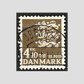 FRIMRKER DANMARK | 1970 - AFA 502 - Rigsvben 4,10 Kr. olivenbrun - Lux Stemplet