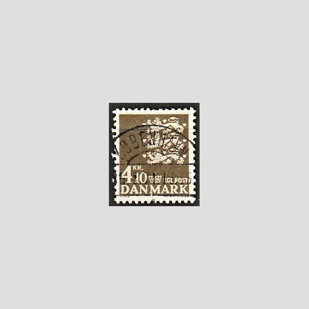 FRIMRKER DANMARK | 1970 - AFA 502 - Rigsvben 4,10 Kr. olivenbrun - Lux Stemplet