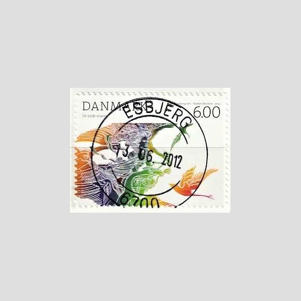 FRIMRKER DANMARK | 2012 - AFA 1712a - H.C. Andersens eventyr - 6,00 Kr. flerfarvet - Pragt Stemplet