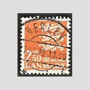 FRIMRKER DANMARK | 1972 - AFA 528 - Rigsvben 2,50 Kr. orange - Lux Stemplet