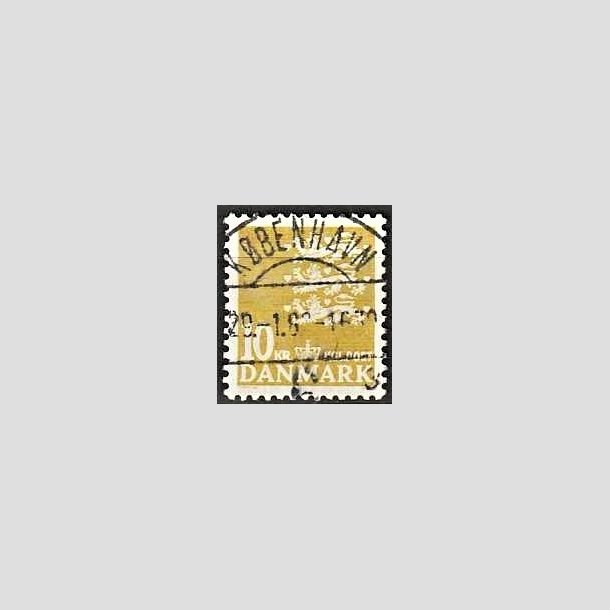 FRIMRKER DANMARK | 1976 - AFA 622 - Rigsvben 10 Kr. gul - Pragt Stemplet