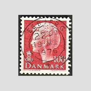 FRIMRKER DANMARK | 1976 - AFA 620 - Dronning Margrethe - 100 re rd - Pragt Stemplet