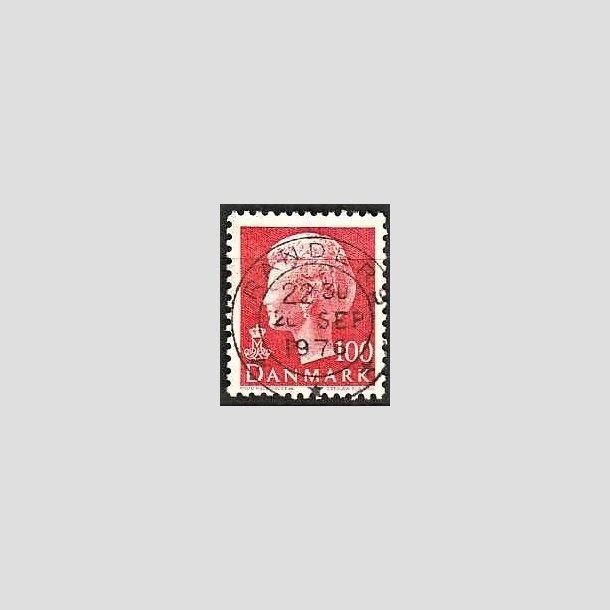 FRIMRKER DANMARK | 1976 - AFA 620 - Dronning Margrethe - 100 re rd - Pragt Stemplet Randers