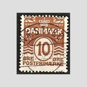 FRIM�RKER DANMARK | 1930 - AFA 185 - B�lgelinie 10 �re brun - Lux Stemplet