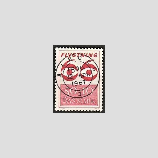 FRIMRKER DANMARK | 1966 - AFA 449F - Flygtning 1966 - 50 + 10 re rd - Pragt Stemplet