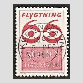 FRIMRKER DANMARK | 1966 - AFA 449F - Flygtning 1966 - 50 + 10 re rd - Pragt Stemplet