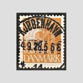 FRIM�RKER DANMARK | 1927 - AFA 172 - Karavel 30 �re gul - Lux Stemplet 