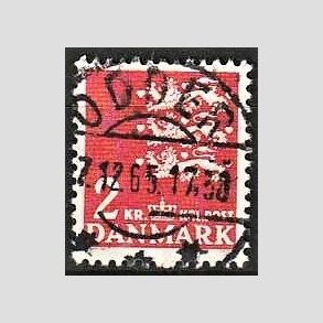 FRIMRKER DANMARK | 1946-47 - AFA 294 - Rigsvben 2 Kr. rd - Lux Stemplet Odder