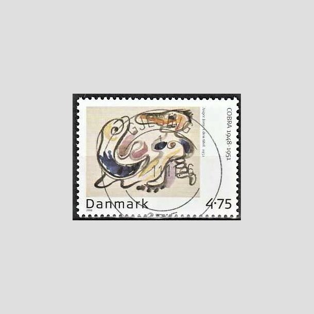 FRIMRKER DANMARK | 2006 - AFA 1484 - Cobra-malere 9. - 4,75 Kr. Asger Jorn - Pragt Stemplet