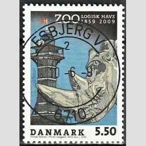FRIM�RKER DANMARK | 2009 - AFA 1578 - Zoologisk Have - 5,50 Kr. flerfarvet - Lux Stemplet