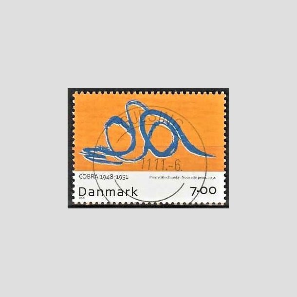 FRIMRKER DANMARK | 2006 - AFA 1486 - Cobra-malere 9. - 7,00 Kr. Pierre Alechinsky - Pragt Stemplet Gjesing