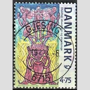 FRIM�RKER DANMARK | 2006 - AFA 1460 - Mystiske v�sener - 4,75 Kr. flerfarvet - Pragt Stemplet