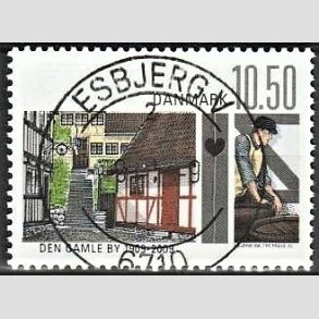 FRIM�RKER DANMARK | 2009 - AFA 1566 - Den gamle by - 10,50 Kr. flerfarvet - Pragt Stemplet