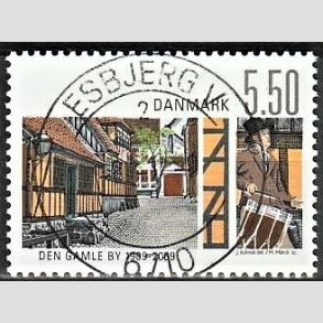 FRIM�RKER DANMARK | 2009 - AFA 1563 - Den gamle by - 5,50 Kr. flerfarvet - Pragt Stemplet