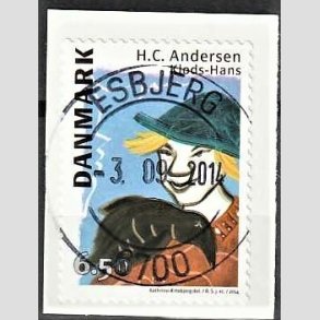 FRIM�RKER DANMARK | 2014 - AFA 1788 - H.C. Andersen - 6,50 Kr. Klods-Hans p� klip - Pragt Stemplet