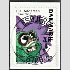 FRIM�RKER DANMARK | 2014 - AFA 1789 - H.C. Andersen - 9,00 Kr. Tommelise p� klip - Pragt Stemplet