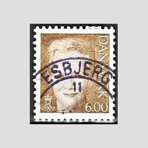 FRIMRKER DANMARK | 2001 - AFA 1285 - Dronning Margrethe II - 6,00 kr. brun - Pragt Stemplet
