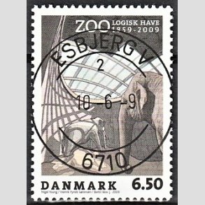 FRIM�RKER DANMARK | 2009 - AFA 1579 - Zoologisk Have - 6,50 Kr. flerfarvet - Lux Stemplet Esbjerg V