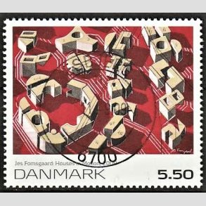 FRIMRKER DANMARK | 2009 - AFA 1589 - Frimrkekunst - 5,50 Kr. flerfarvet - Pragt Stemplet