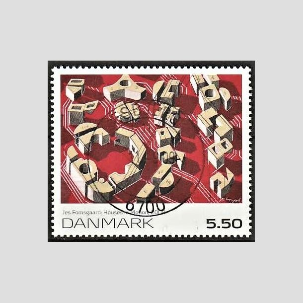 FRIMRKER DANMARK | 2009 - AFA 1589 - Frimrkekunst - 5,50 Kr. flerfarvet - Pragt Stemplet