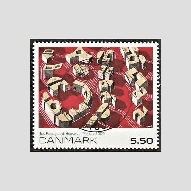 FRIMRKER DANMARK | 2009 - AFA 1589 - Frimrkekunst - 5,50 Kr. flerfarvet - Pragt Stemplet