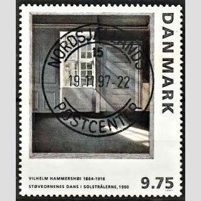 FRIMRKER DANMARK | 1997 - AFA 1158 - Vilh. Hammershj - 9,75 Kr. flerfarvet - Lux Stemplet